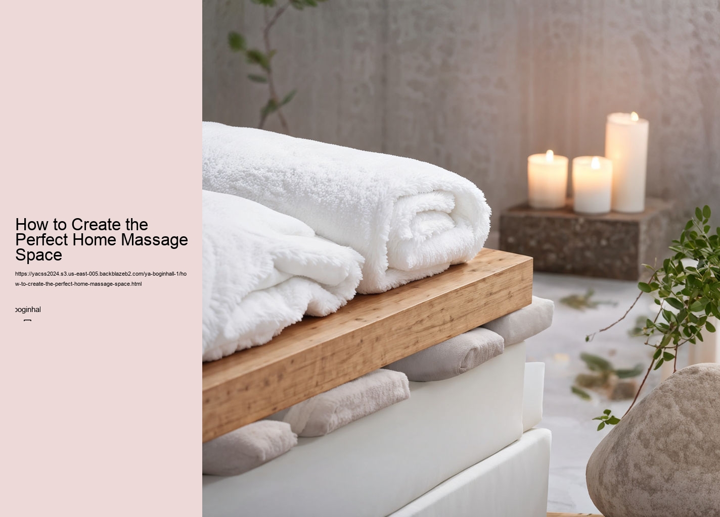 How to Create the Perfect Home Massage Space