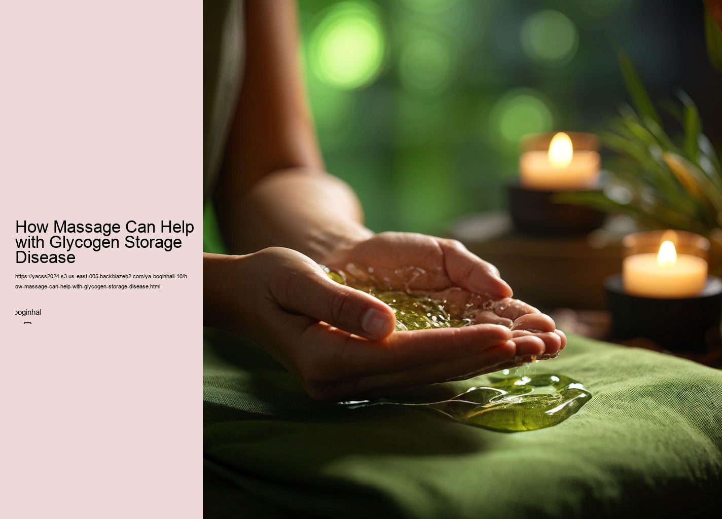 How Massage Can Help with Glycogen Storage Disease