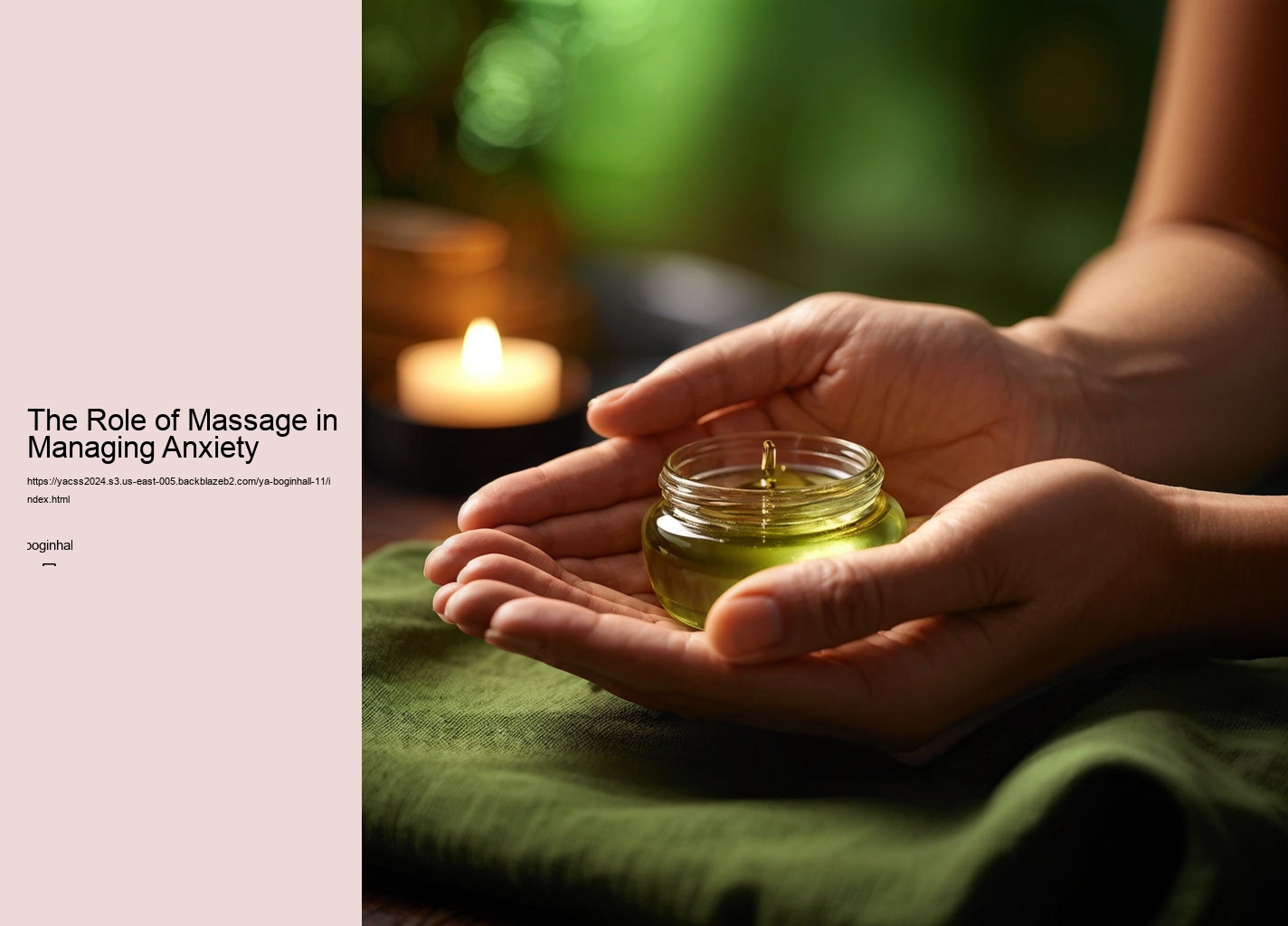 The Role of Massage in Managing Anxiety