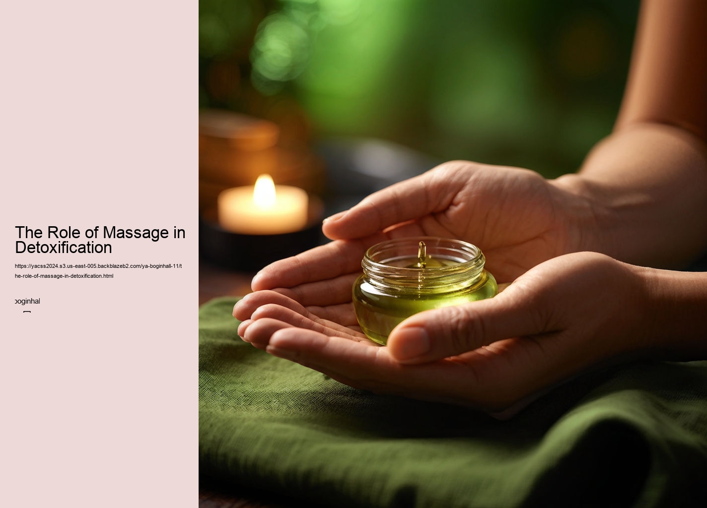 The Role of Massage in Detoxification