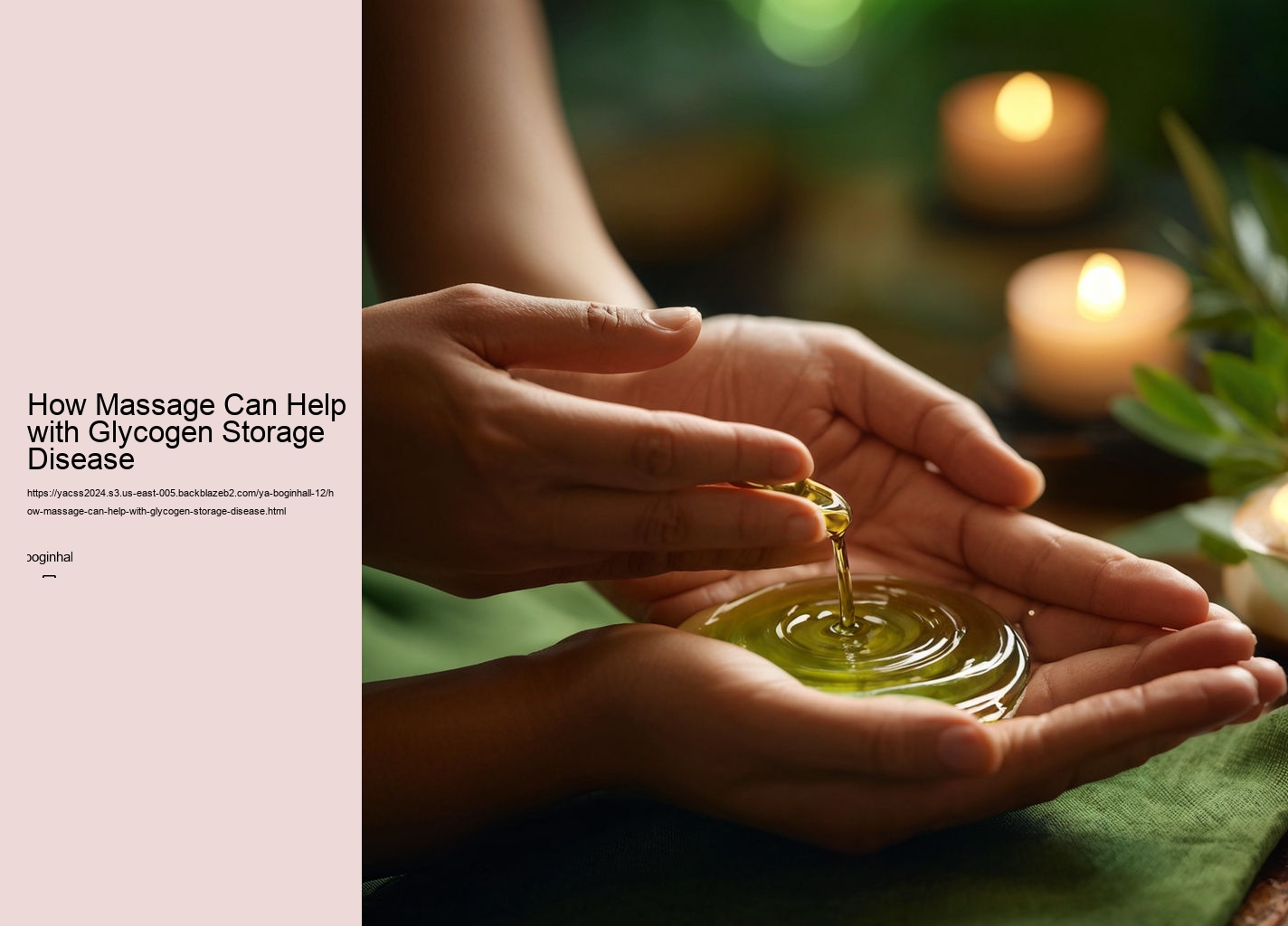 How Massage Can Help with Glycogen Storage Disease