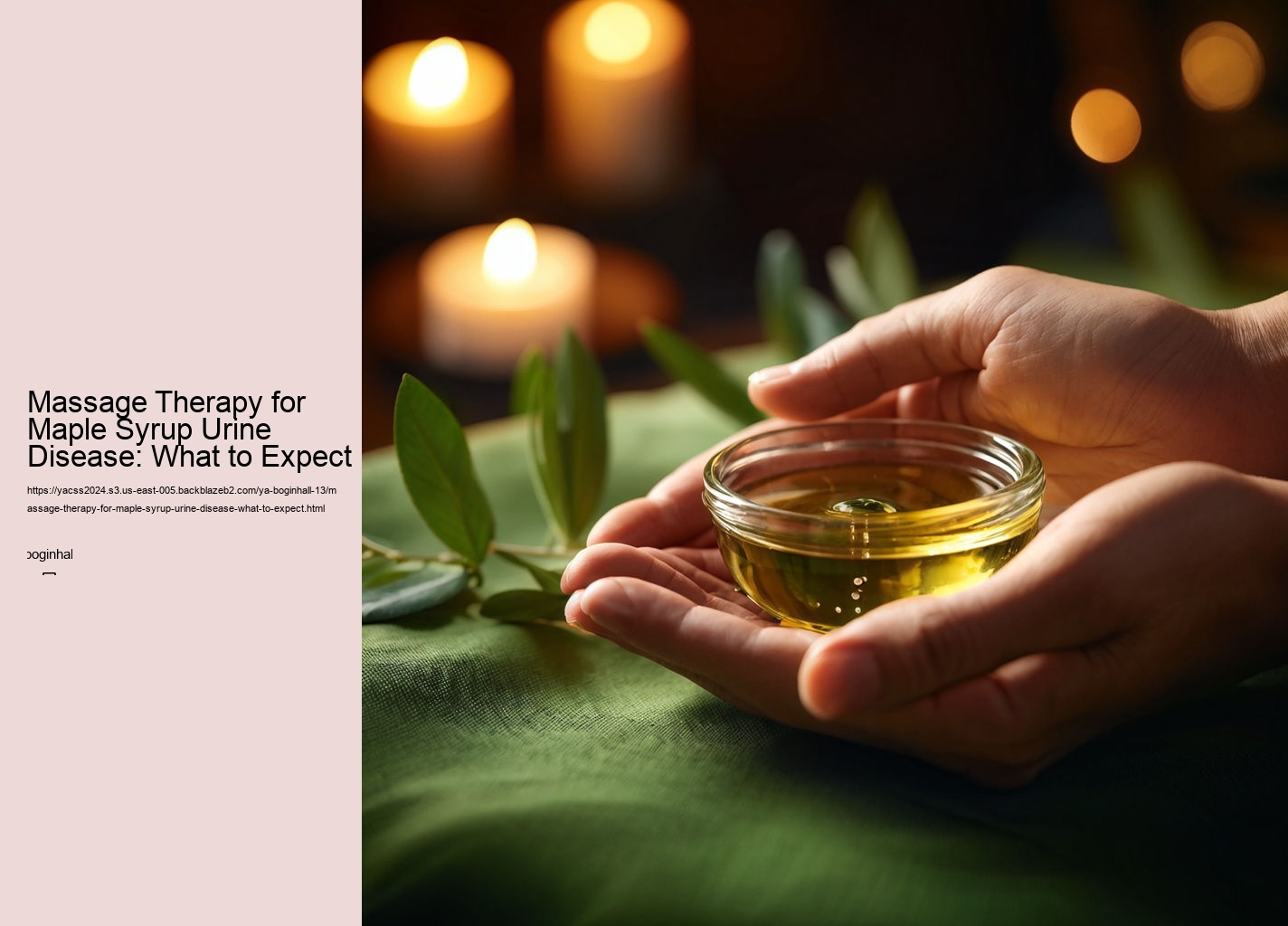 Massage Therapy for Maple Syrup Urine Disease: What to Expect