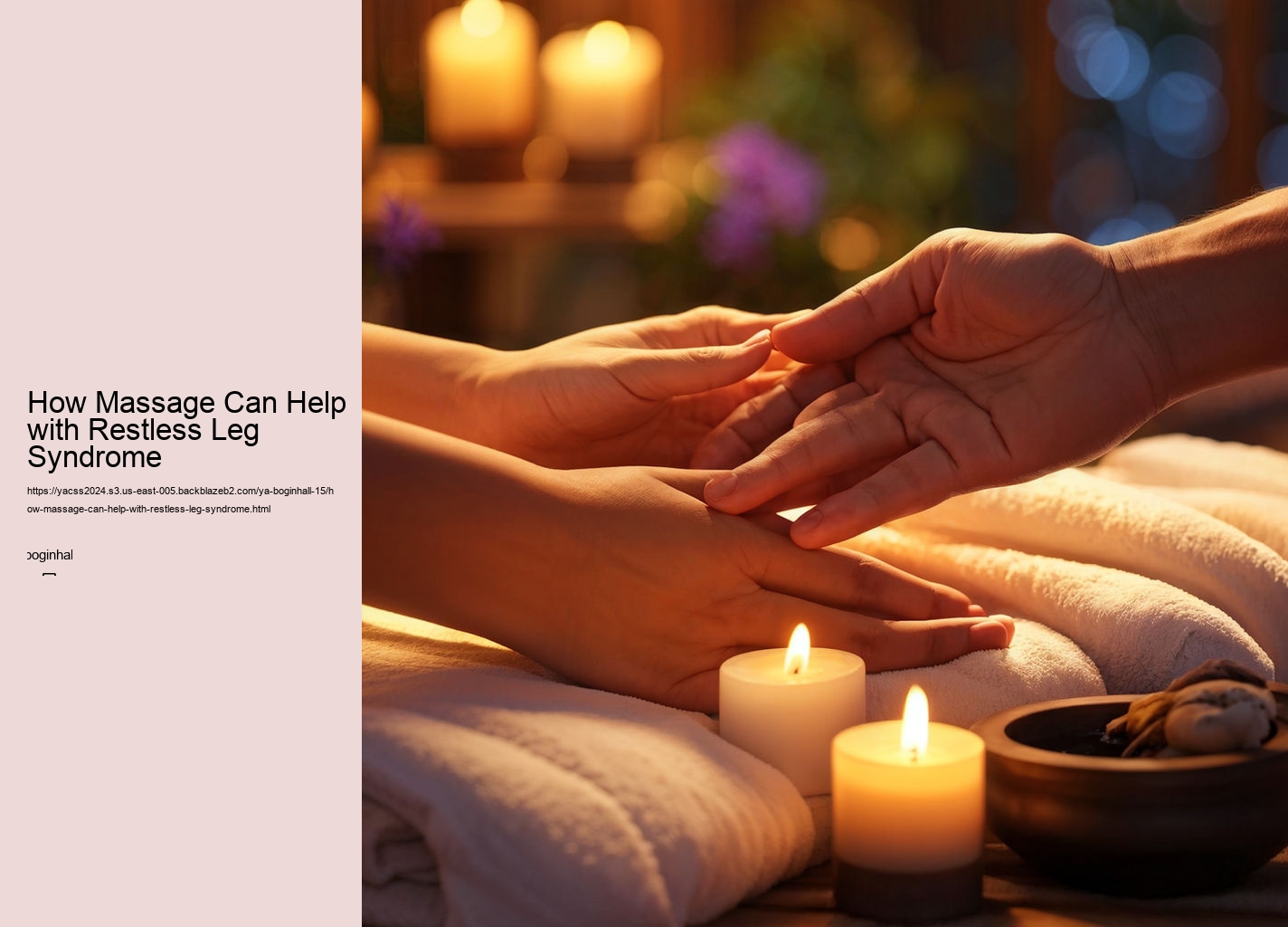 How Massage Can Help with Restless Leg Syndrome