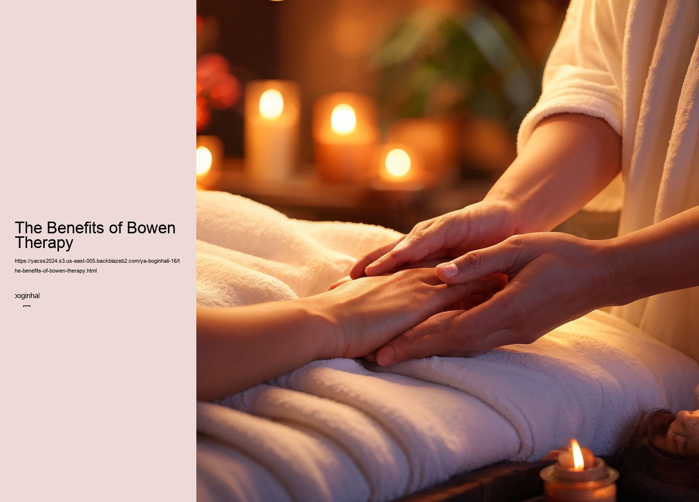 The Benefits of Bowen Therapy