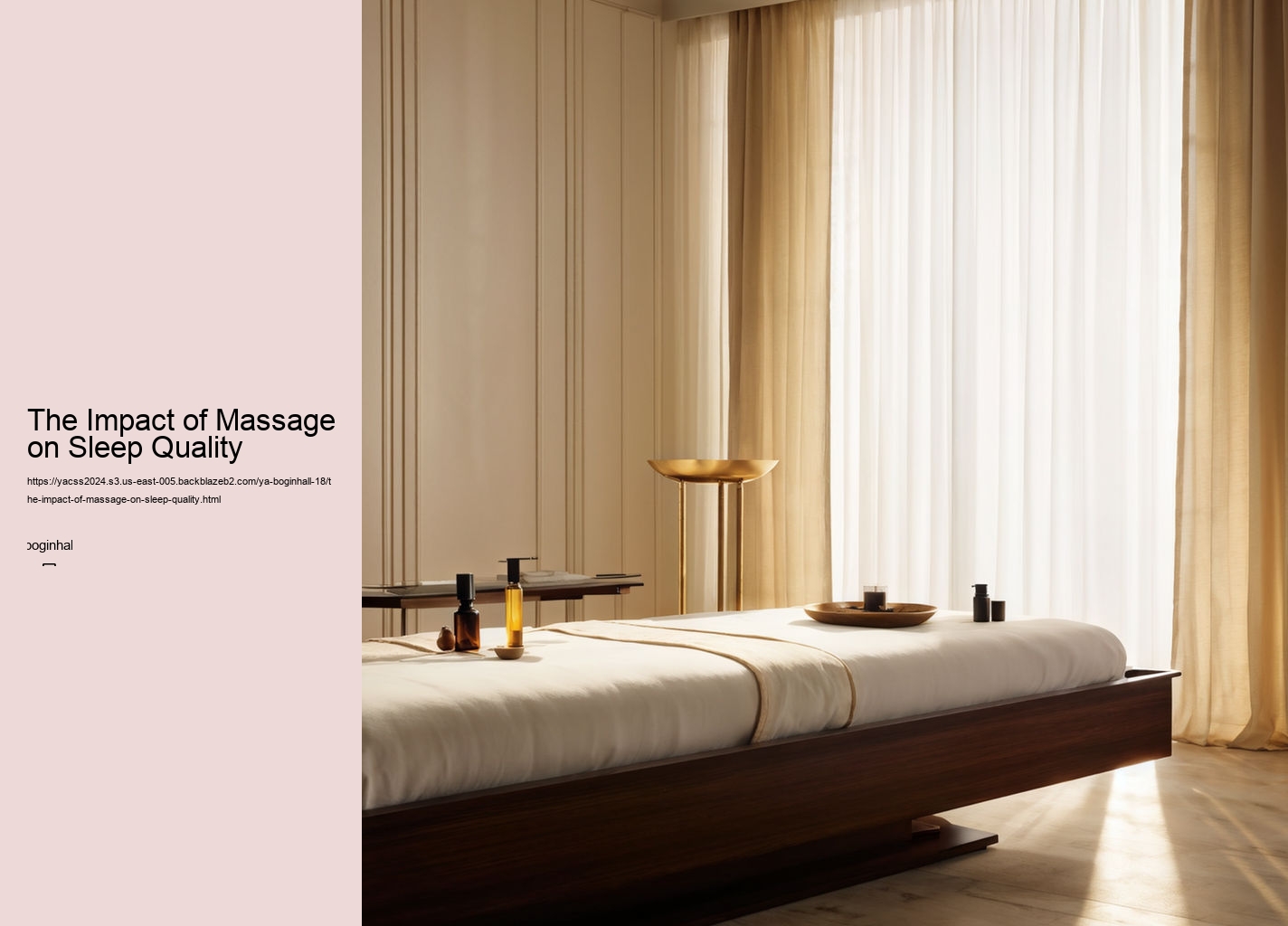 The Impact of Massage on Sleep Quality