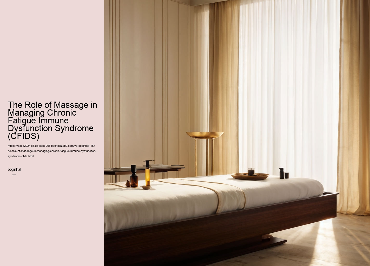 The Role of Massage in Managing Chronic Fatigue Immune Dysfunction Syndrome (CFIDS)