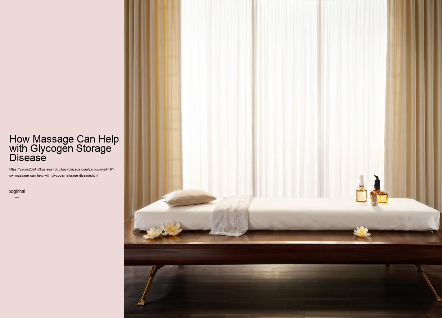 How Massage Can Help with Glycogen Storage Disease