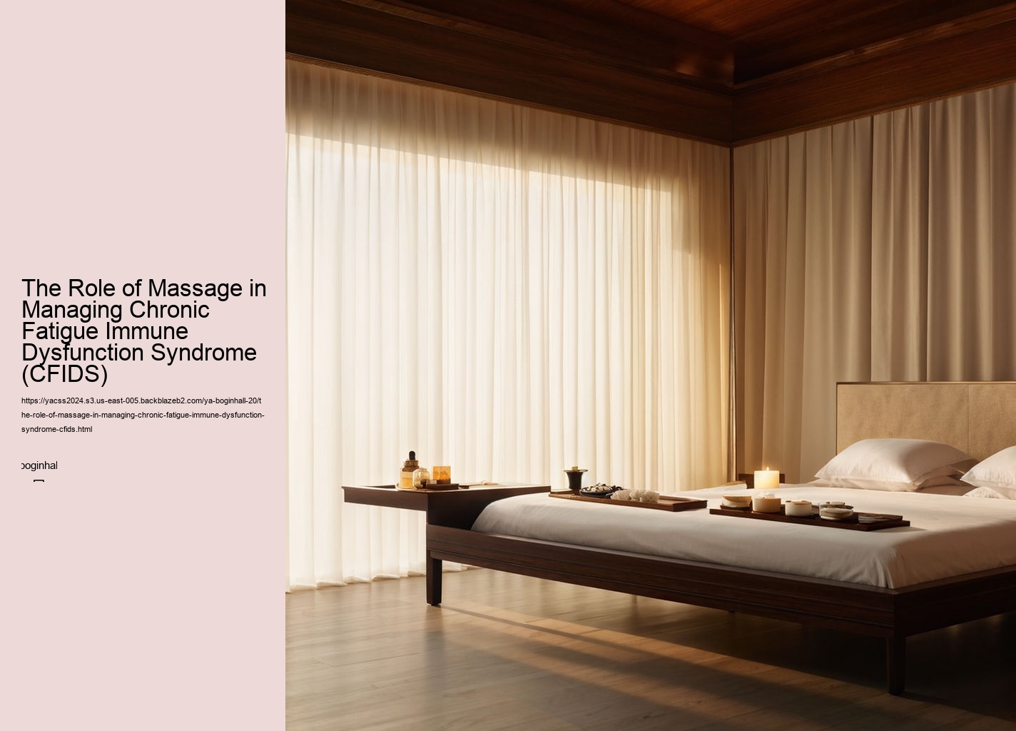 The Role of Massage in Managing Chronic Fatigue Immune Dysfunction Syndrome (CFIDS)