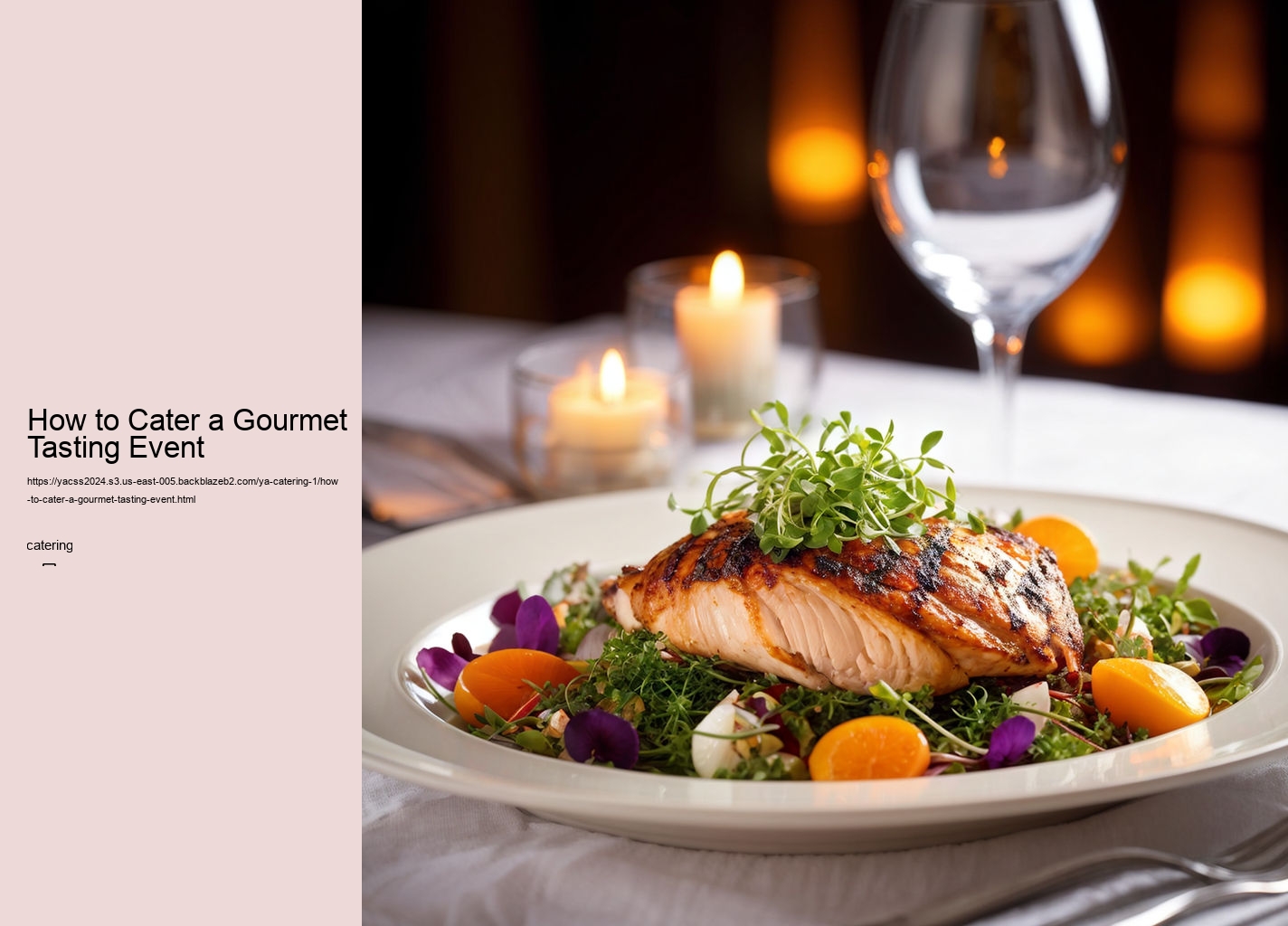 How to Cater a Gourmet Tasting Event