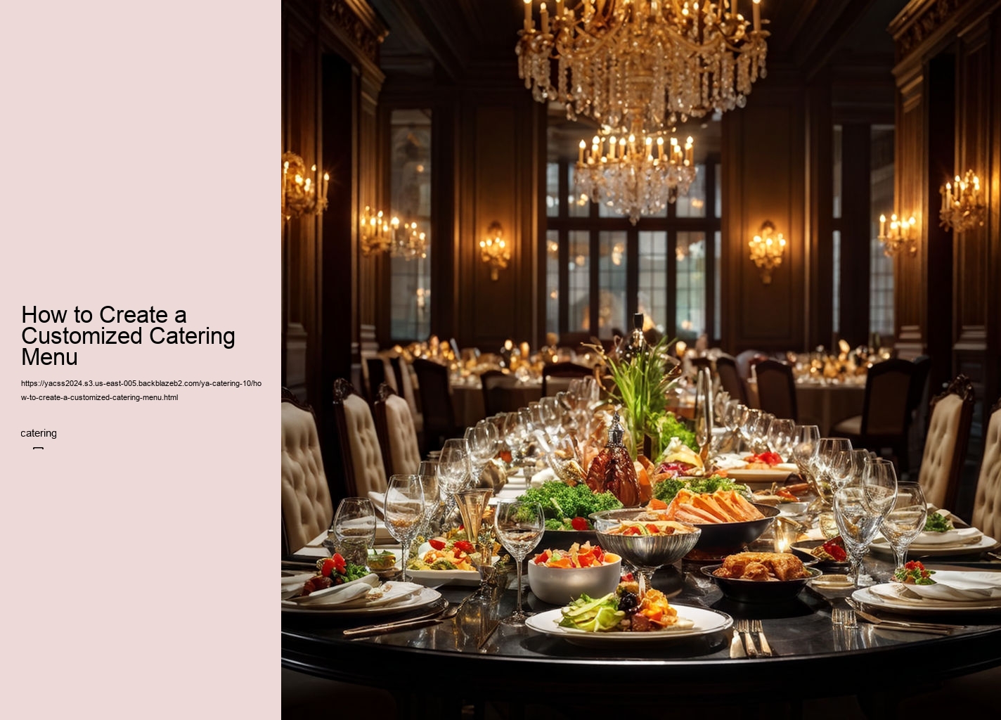 How to Create a Customized Catering Menu