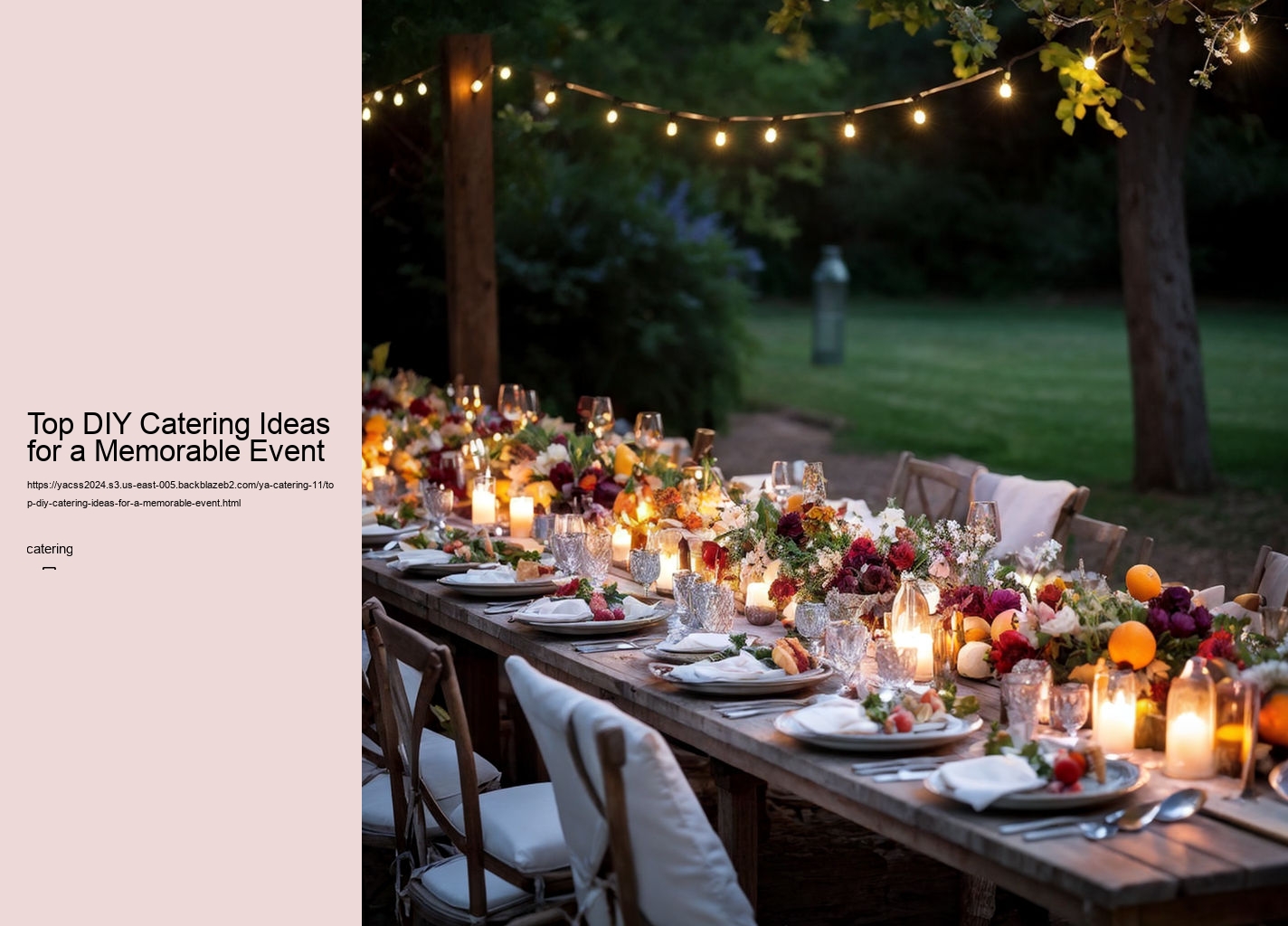 Top DIY Catering Ideas for a Memorable Event