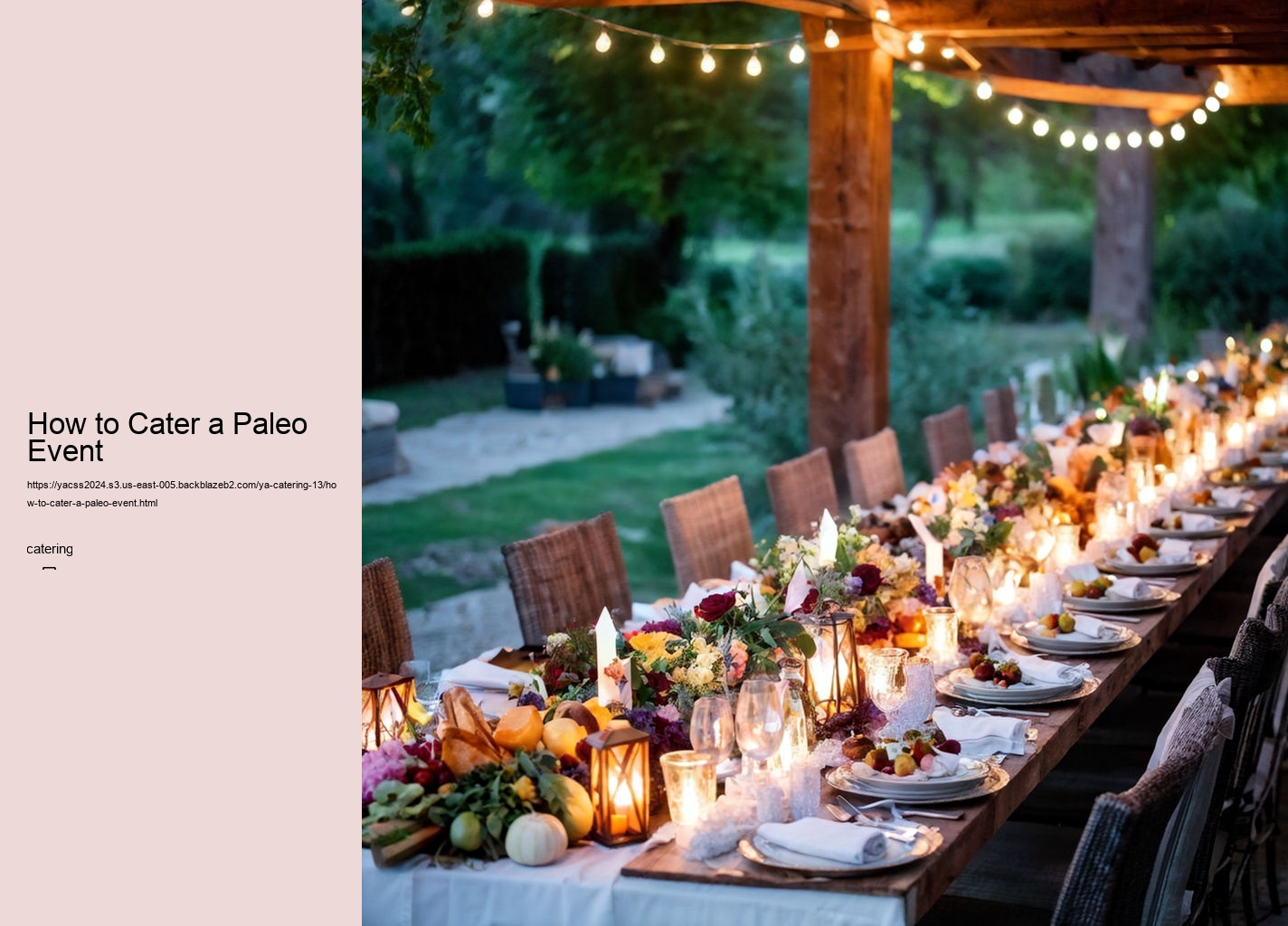 How to Cater a Paleo Event