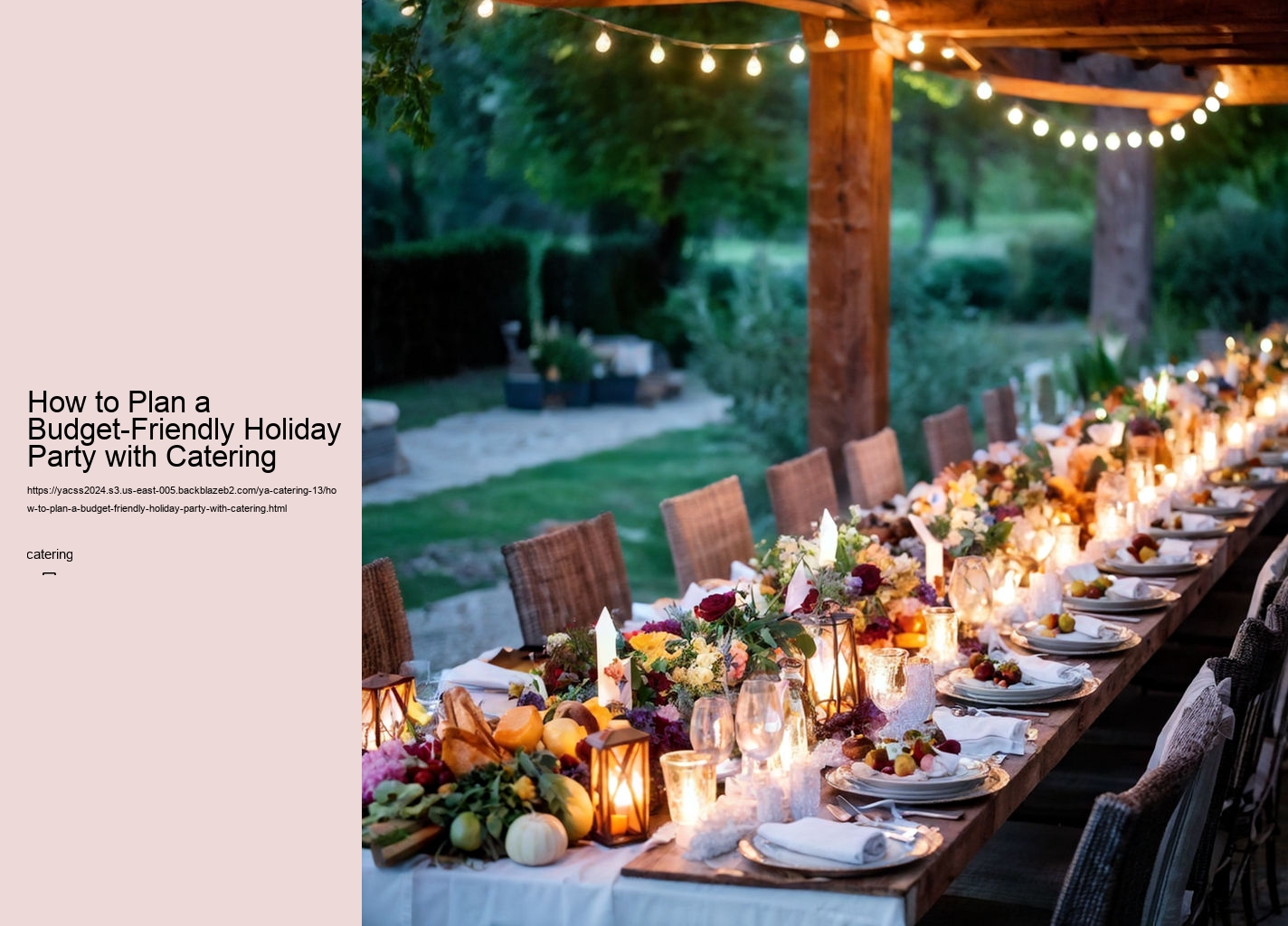 How to Plan a Budget-Friendly Holiday Party with Catering