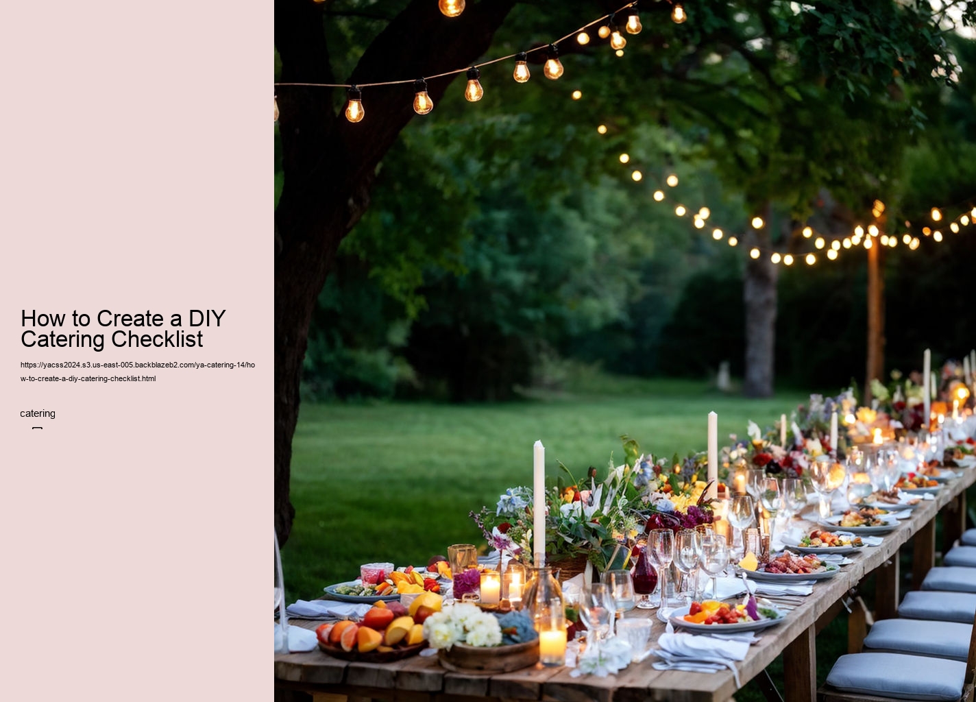 How to Create a DIY Catering Checklist