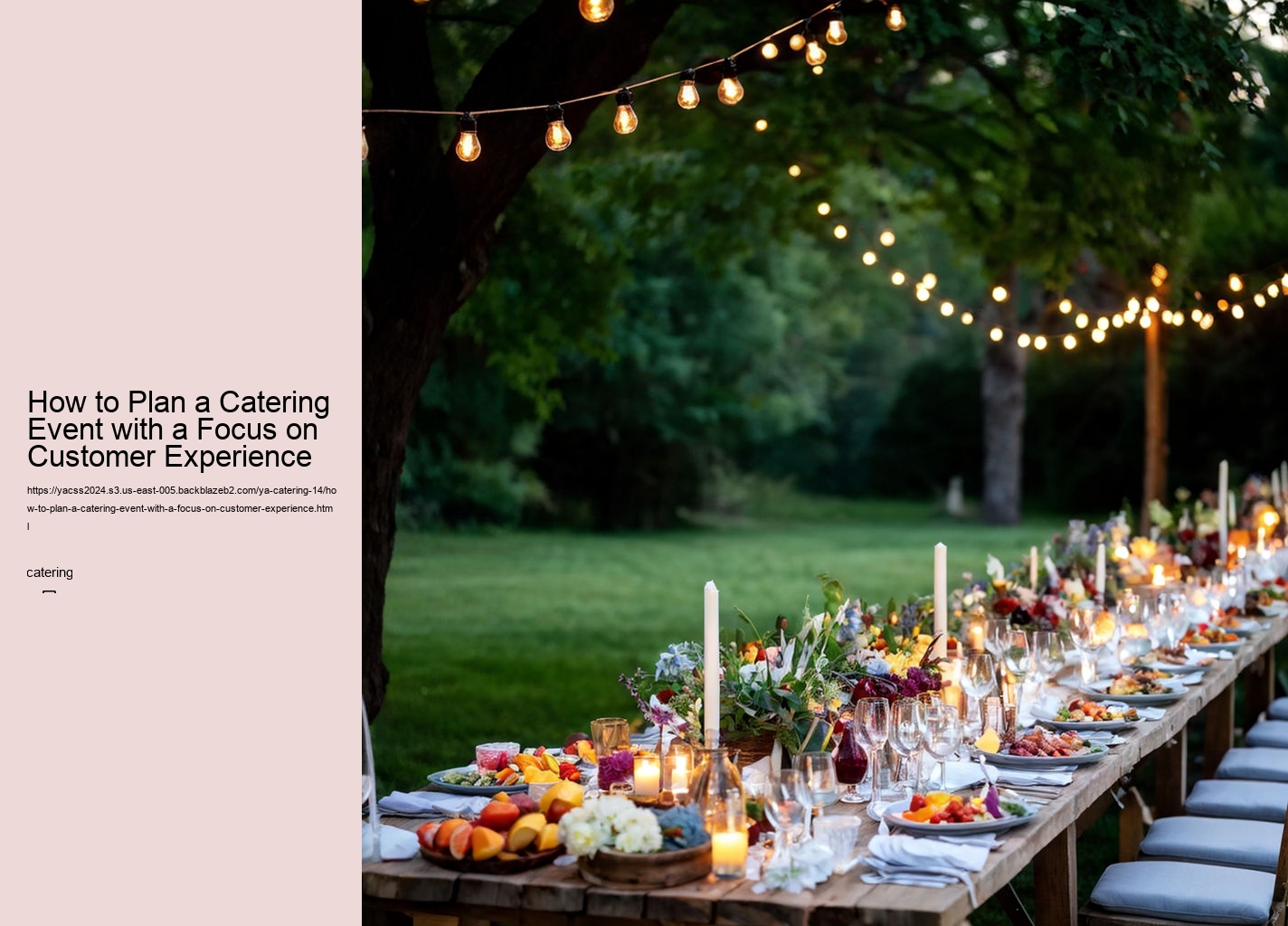 How to Plan a Catering Event with a Focus on Customer Experience