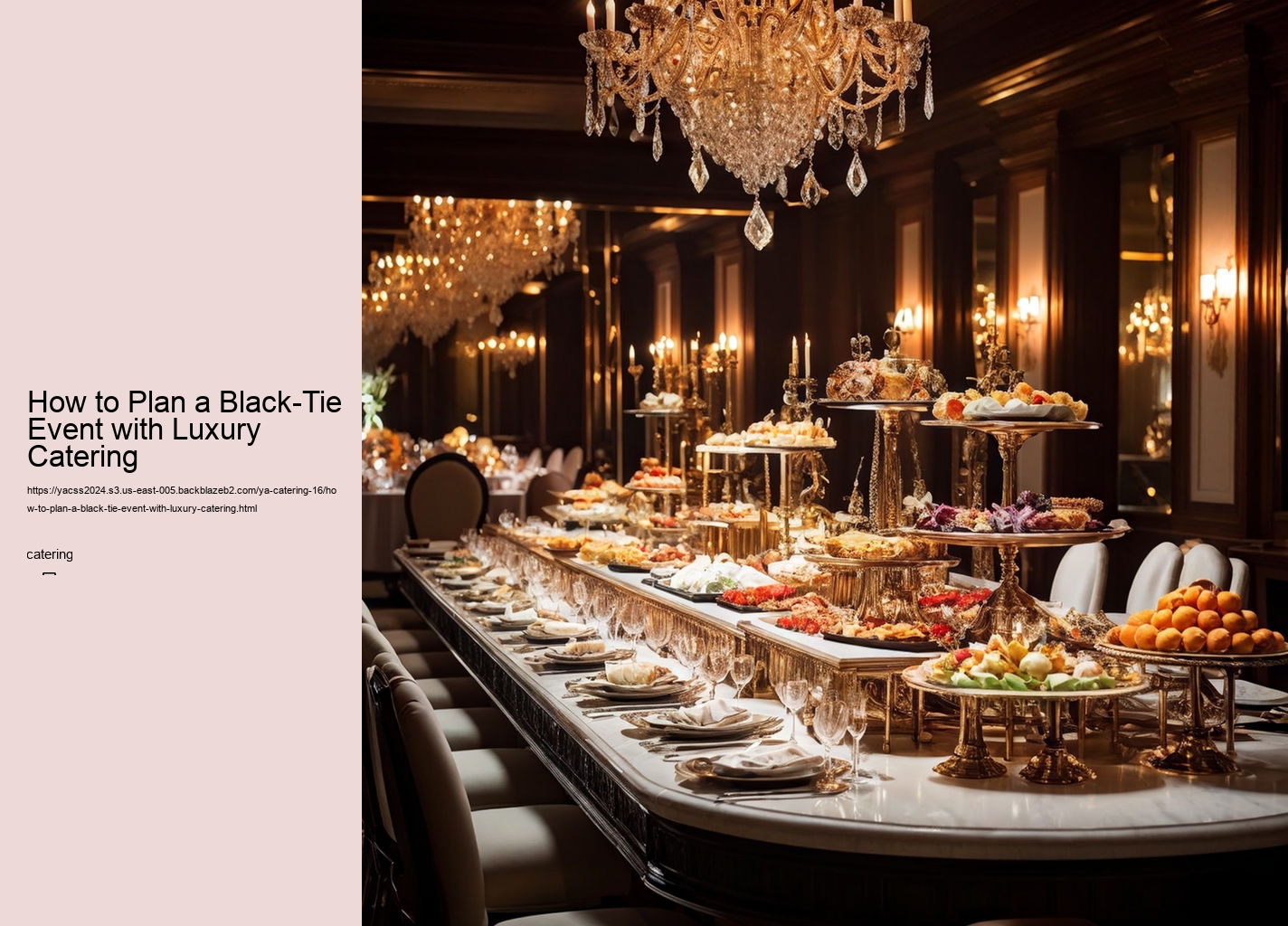 How to Plan a Black-Tie Event with Luxury Catering