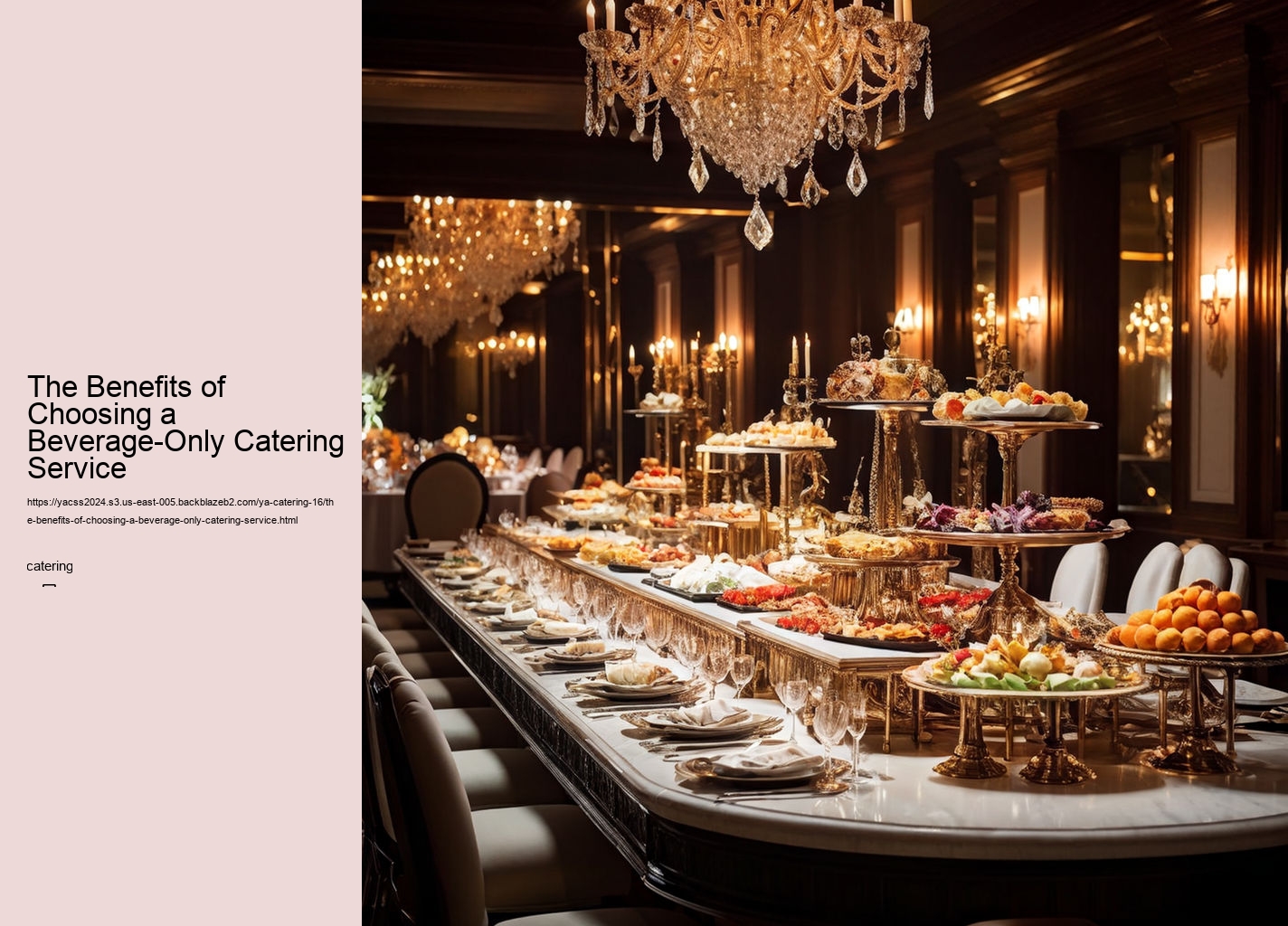 The Benefits of Choosing a Beverage-Only Catering Service