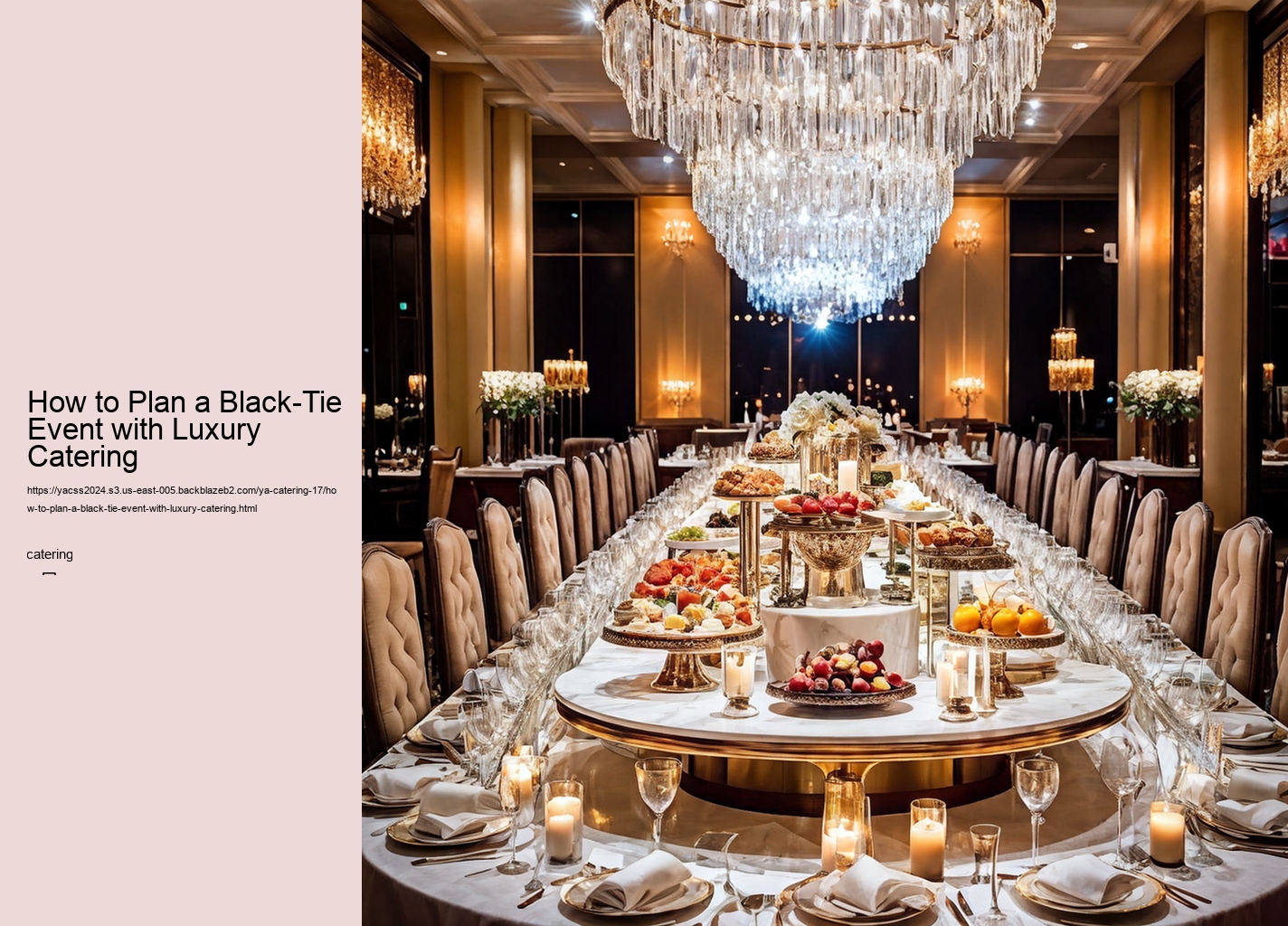 How to Plan a Black-Tie Event with Luxury Catering