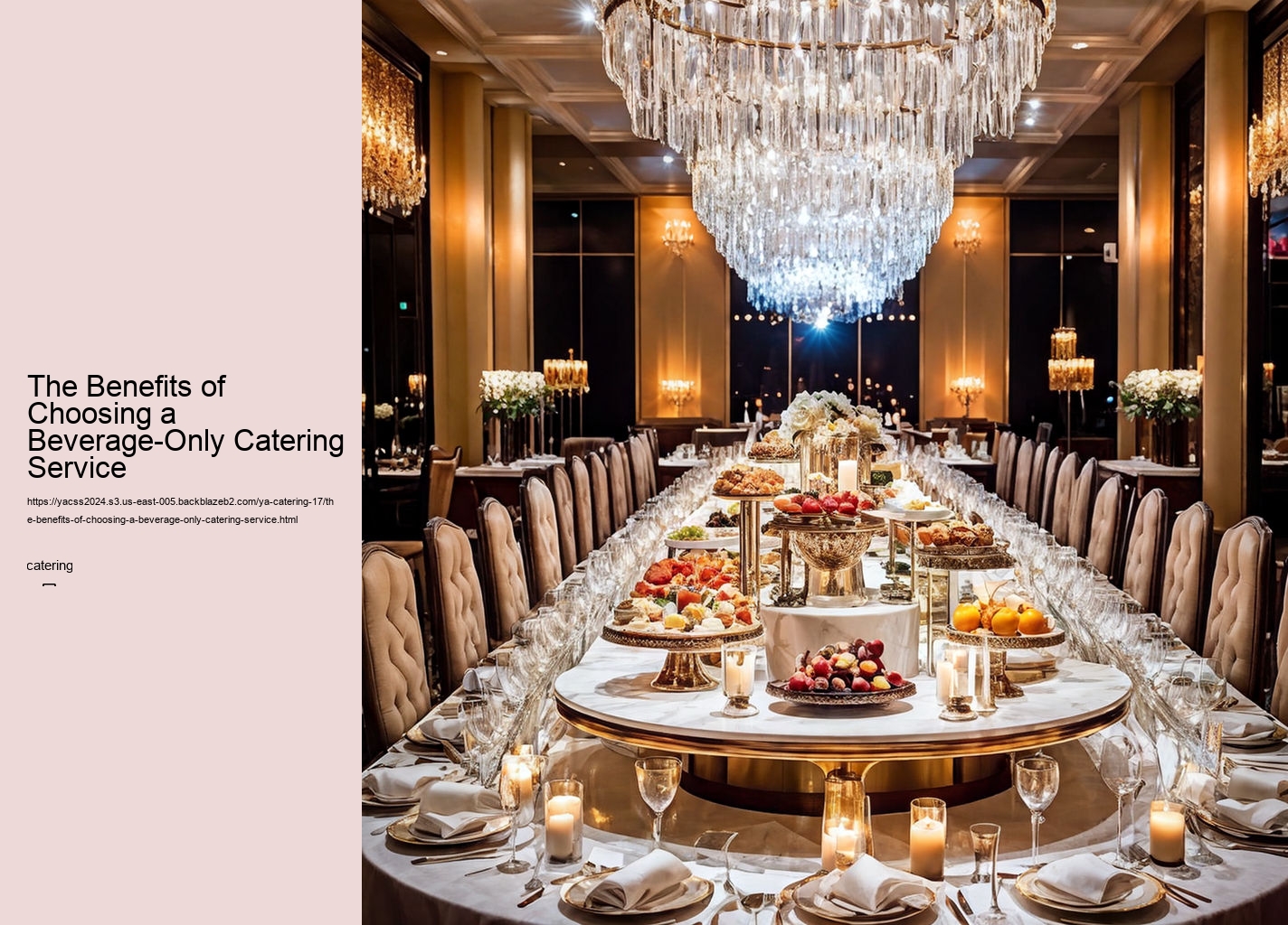 The Benefits of Choosing a Beverage-Only Catering Service