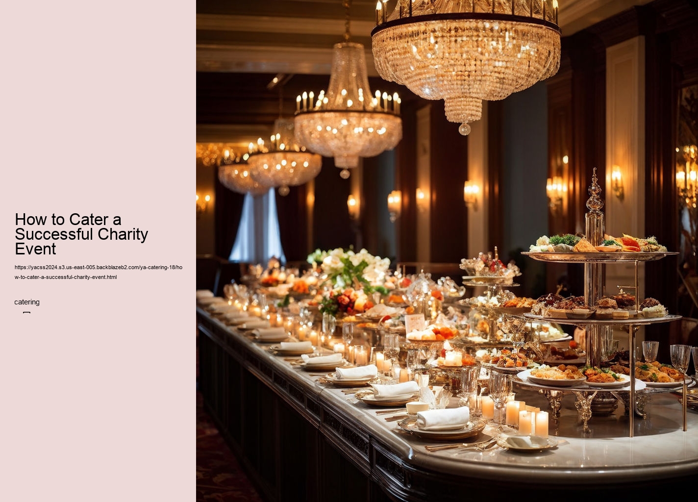 How to Cater a Successful Charity Event