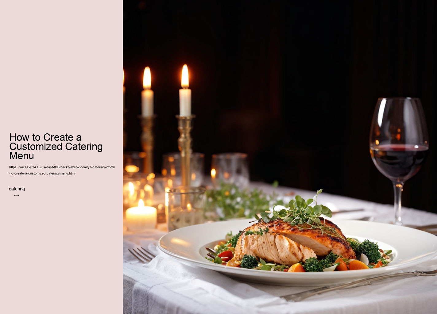 How to Create a Customized Catering Menu