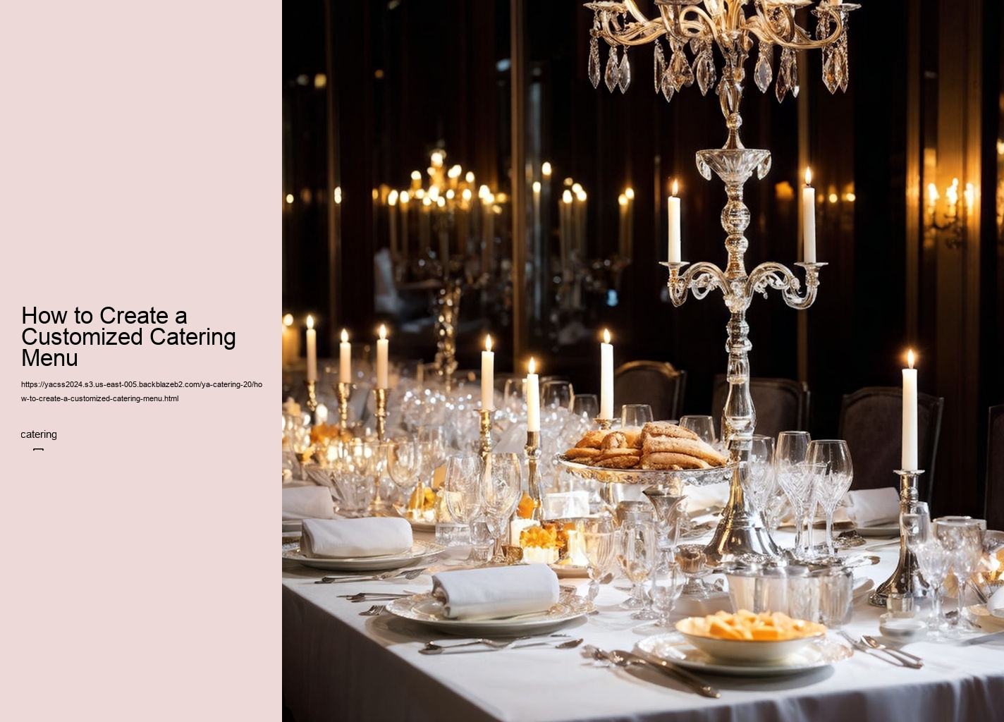 How to Create a Customized Catering Menu