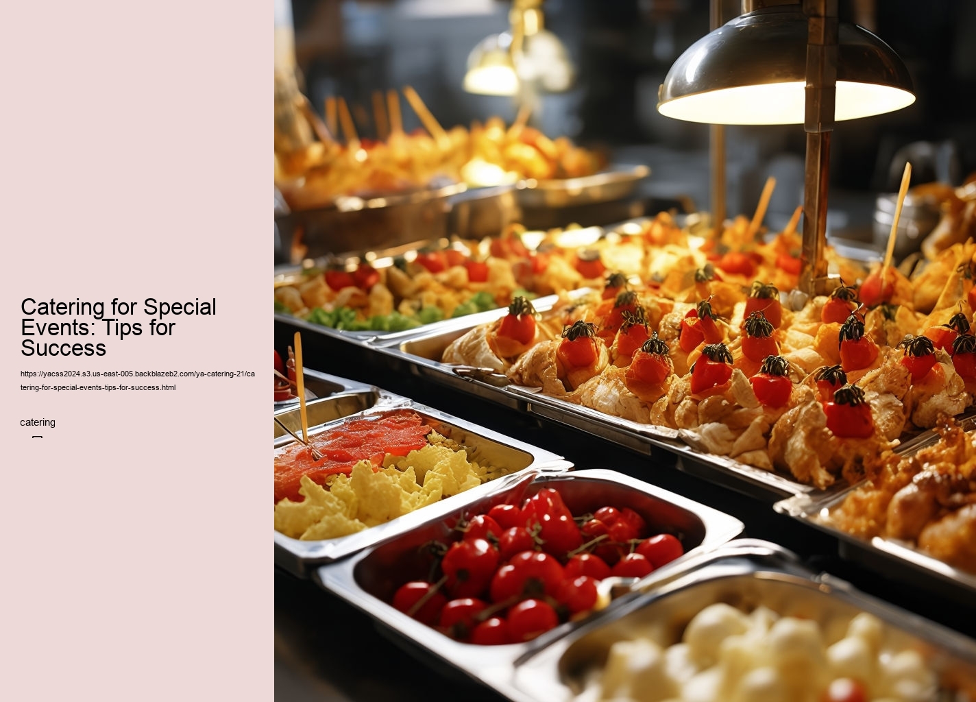 Catering for Special Events: Tips for Success