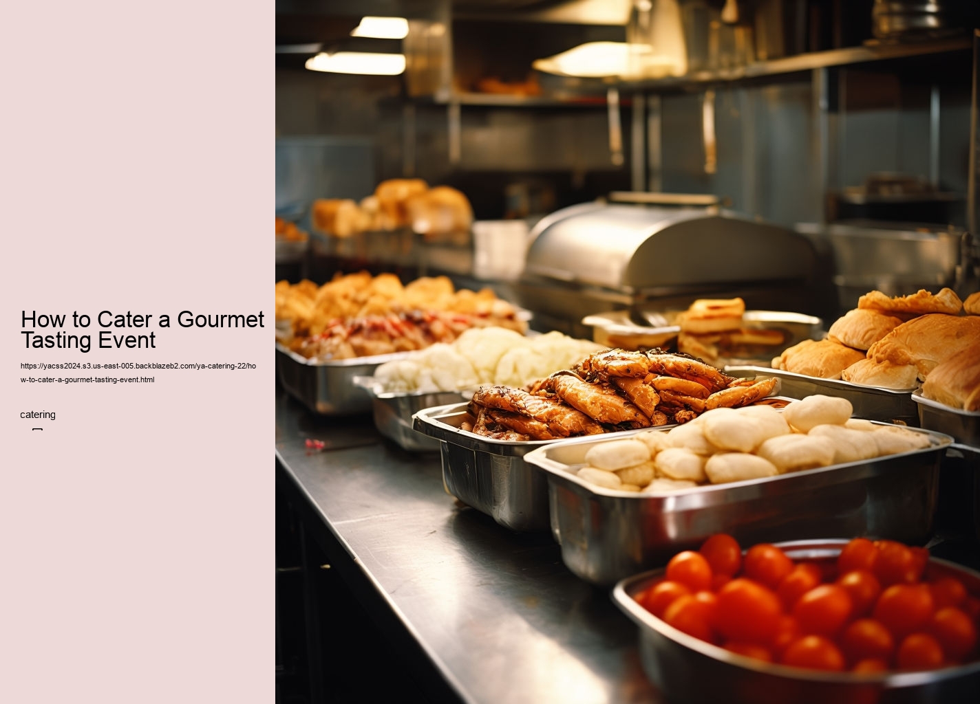 How to Cater a Gourmet Tasting Event