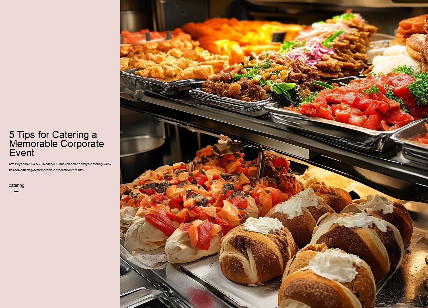 5 Tips for Catering a Memorable Corporate Event