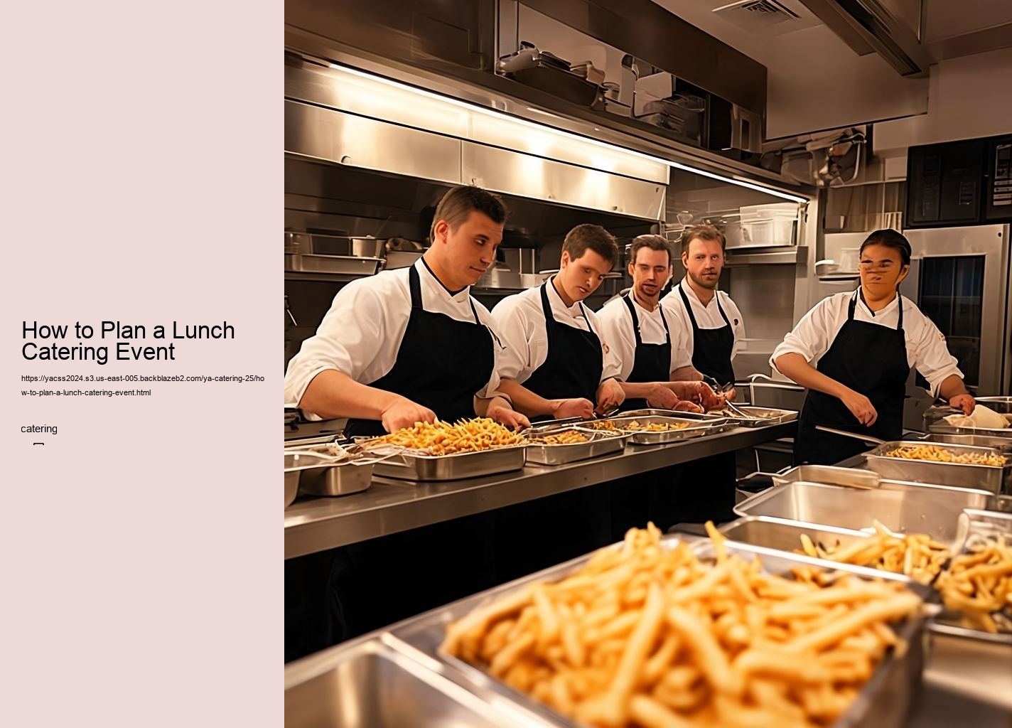 How to Plan a Lunch Catering Event