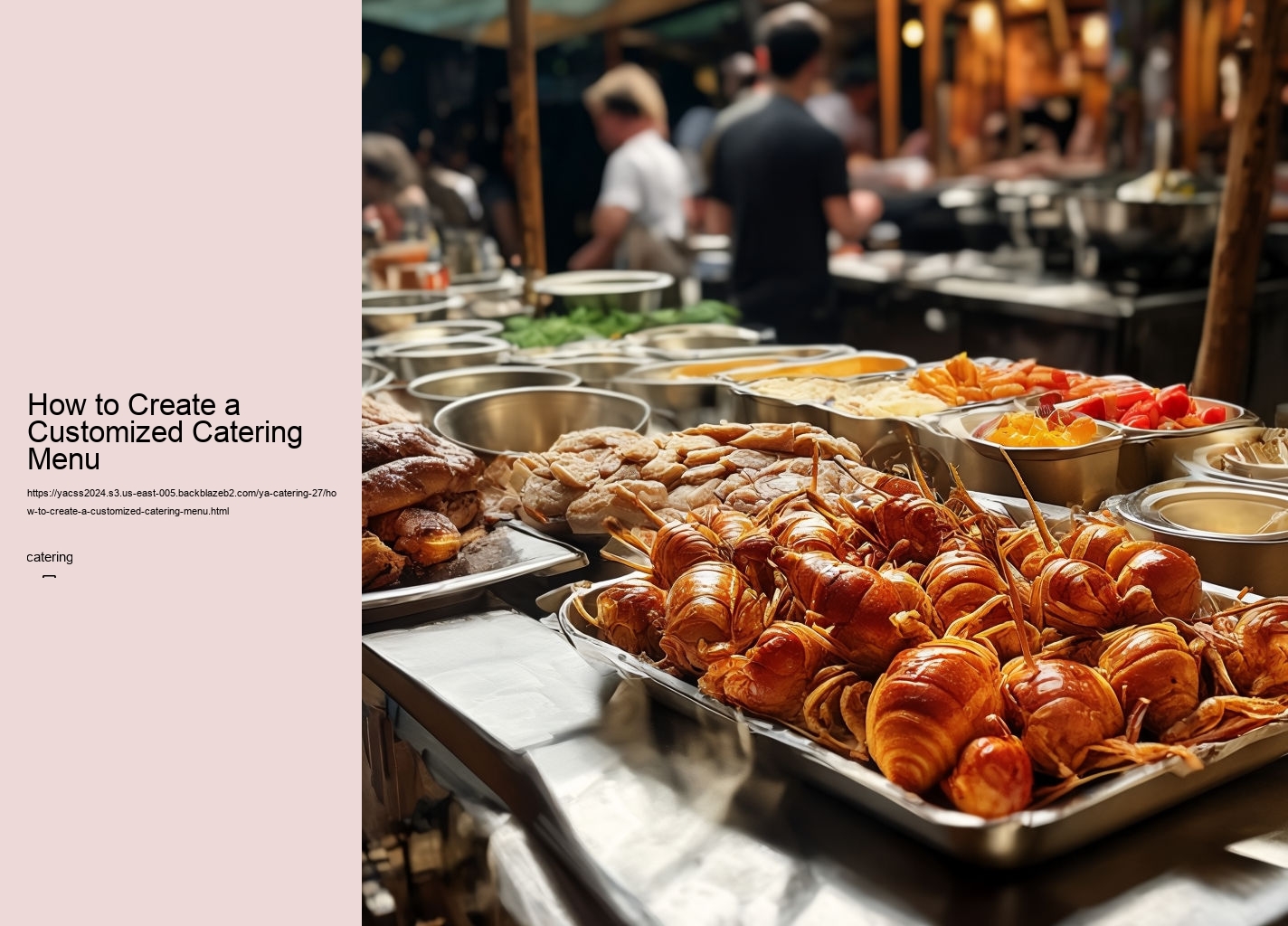 How to Create a Customized Catering Menu