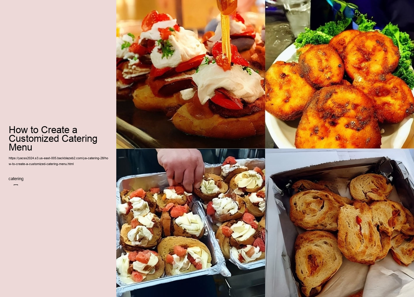 How to Create a Customized Catering Menu