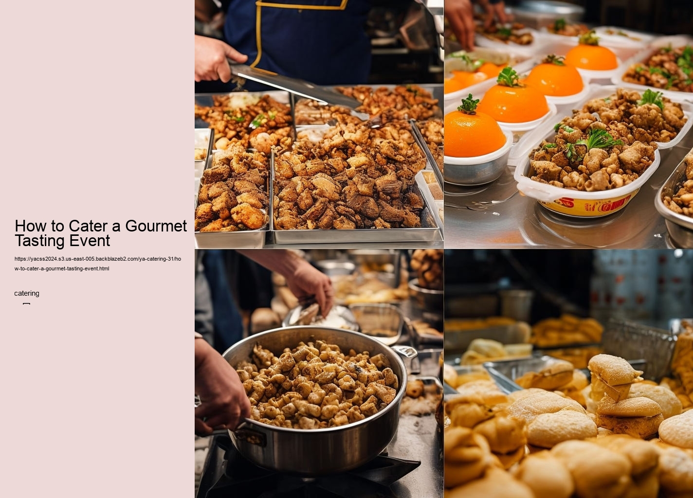 How to Cater a Gourmet Tasting Event