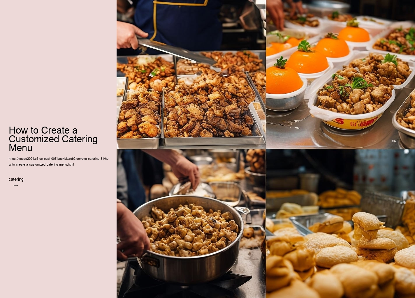 How to Create a Customized Catering Menu