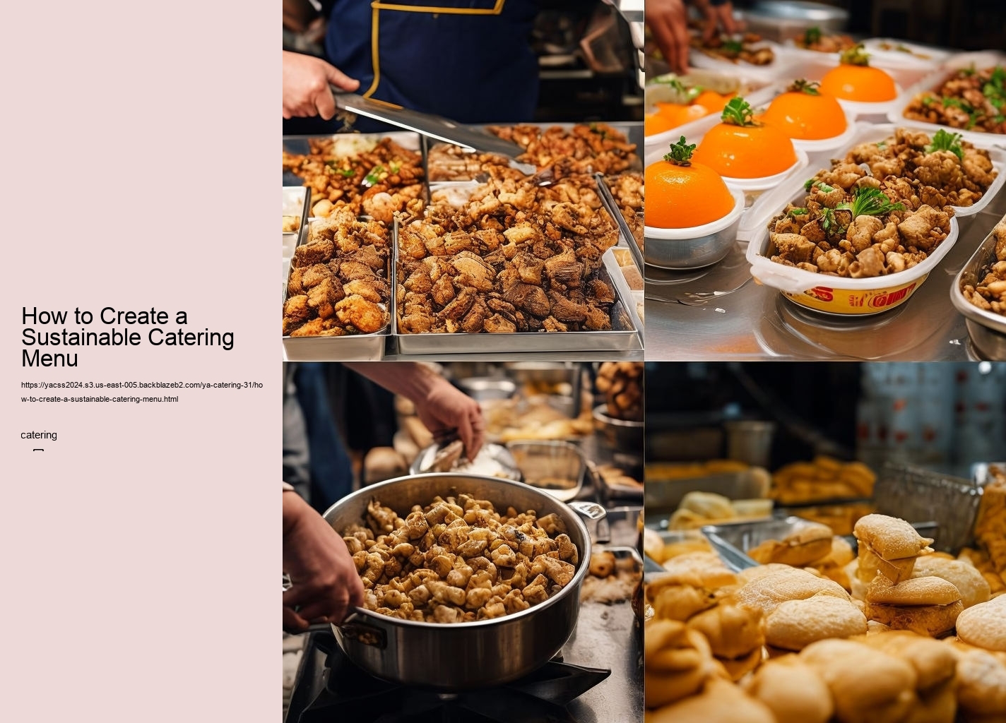 How to Create a Sustainable Catering Menu