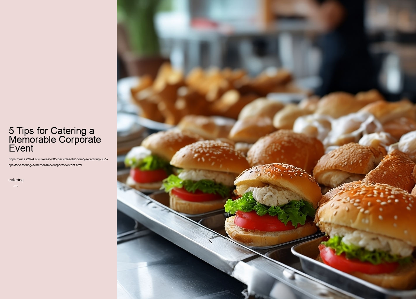 5 Tips for Catering a Memorable Corporate Event