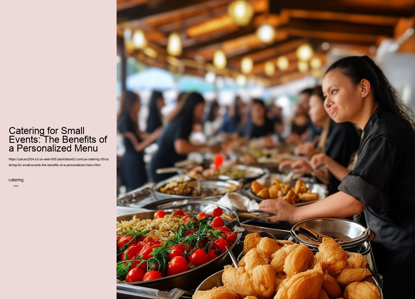 Catering for Small Events: The Benefits of a Personalized Menu