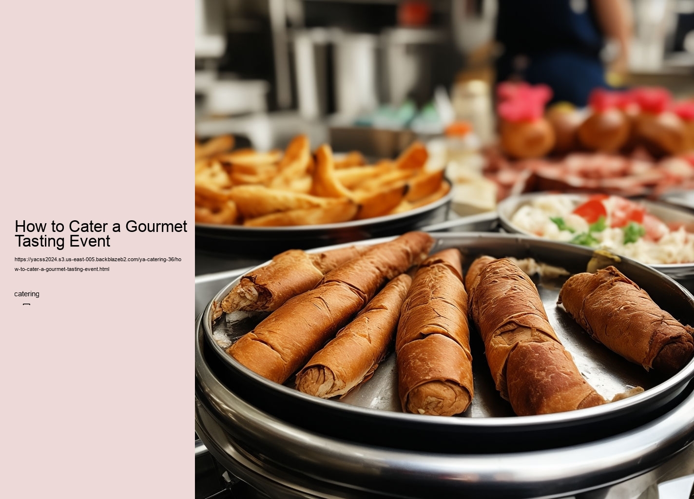 How to Cater a Gourmet Tasting Event