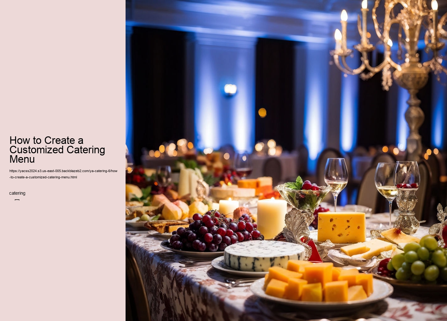 How to Create a Customized Catering Menu