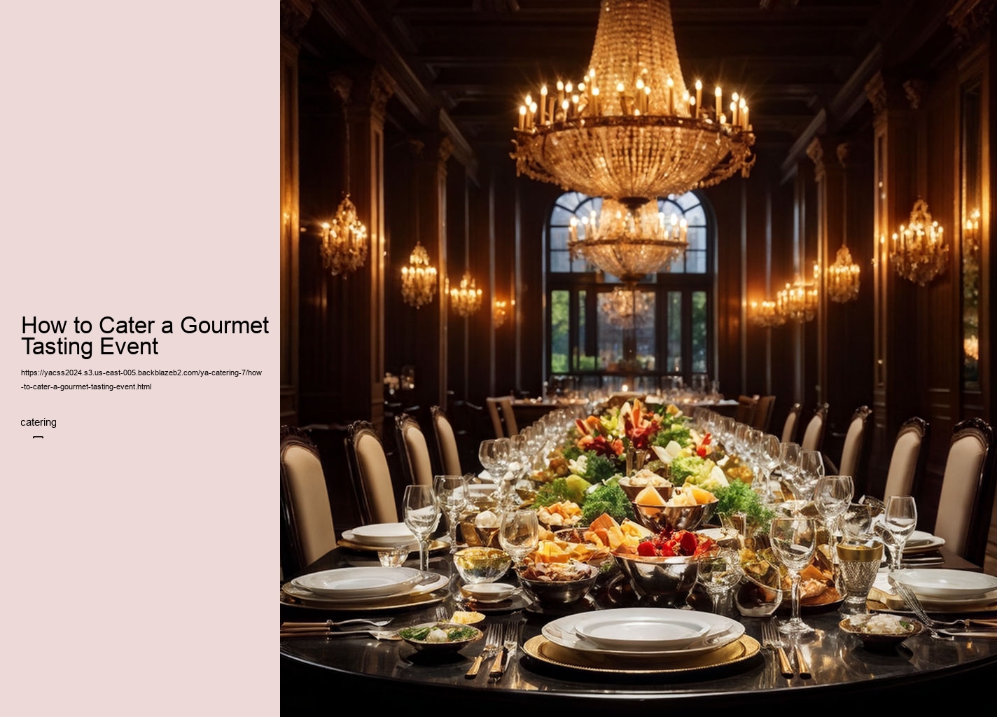 How to Cater a Gourmet Tasting Event