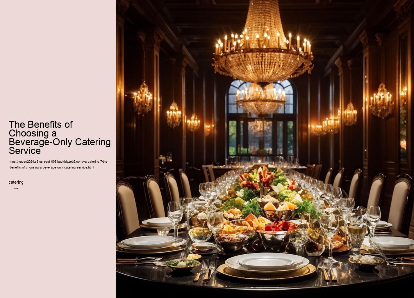 The Benefits of Choosing a Beverage-Only Catering Service