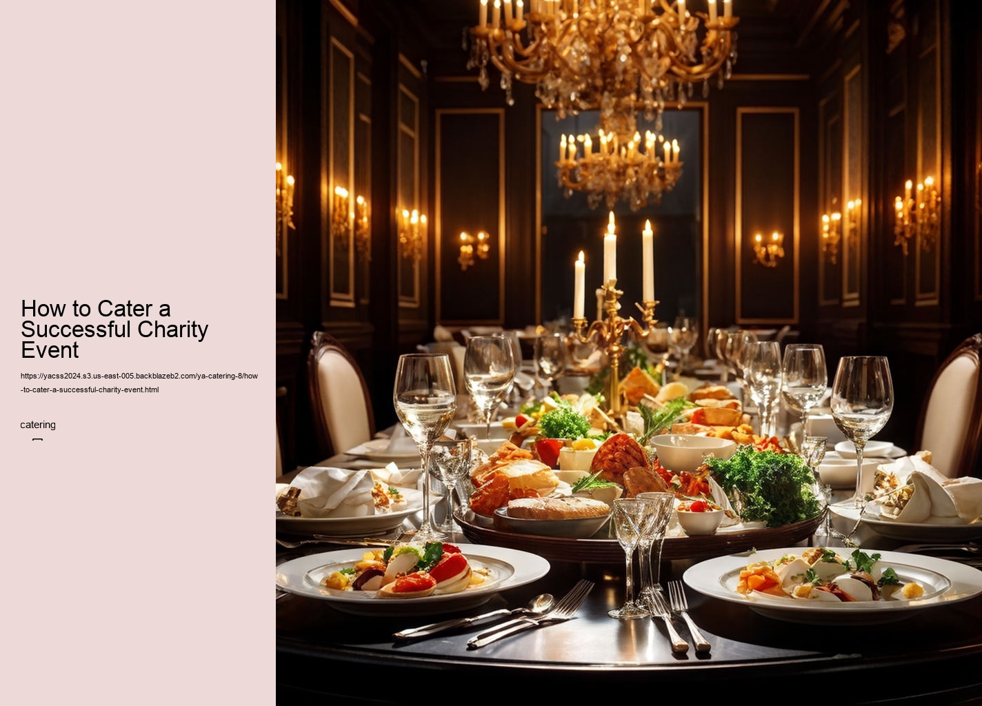 How to Cater a Successful Charity Event