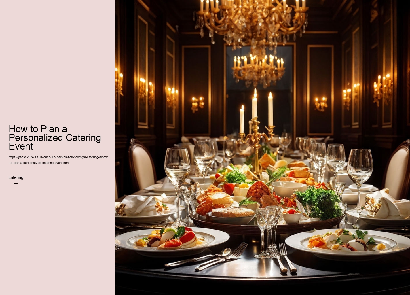 How to Plan a Personalized Catering Event