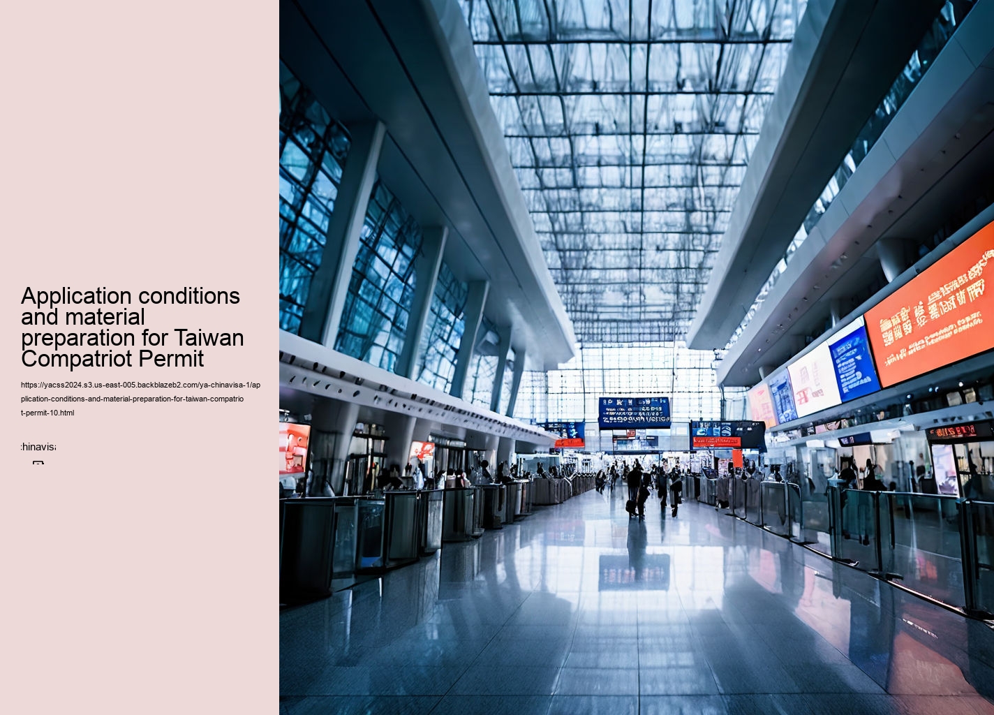 Application conditions and material preparation for Taiwan Compatriot Permit