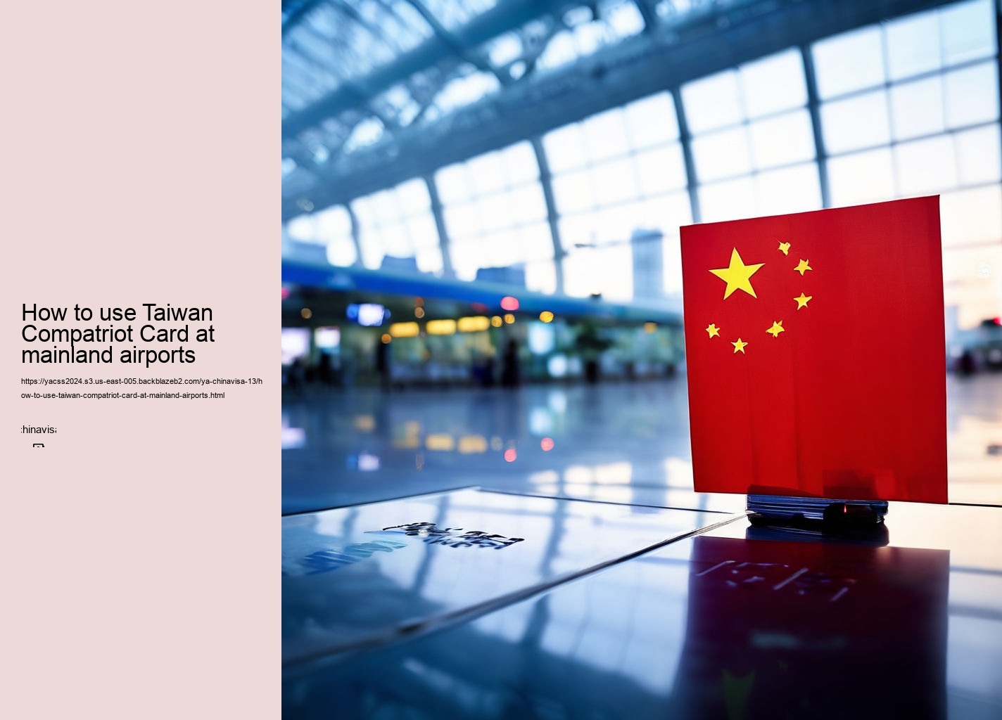 How to use Taiwan Compatriot Card at mainland airports