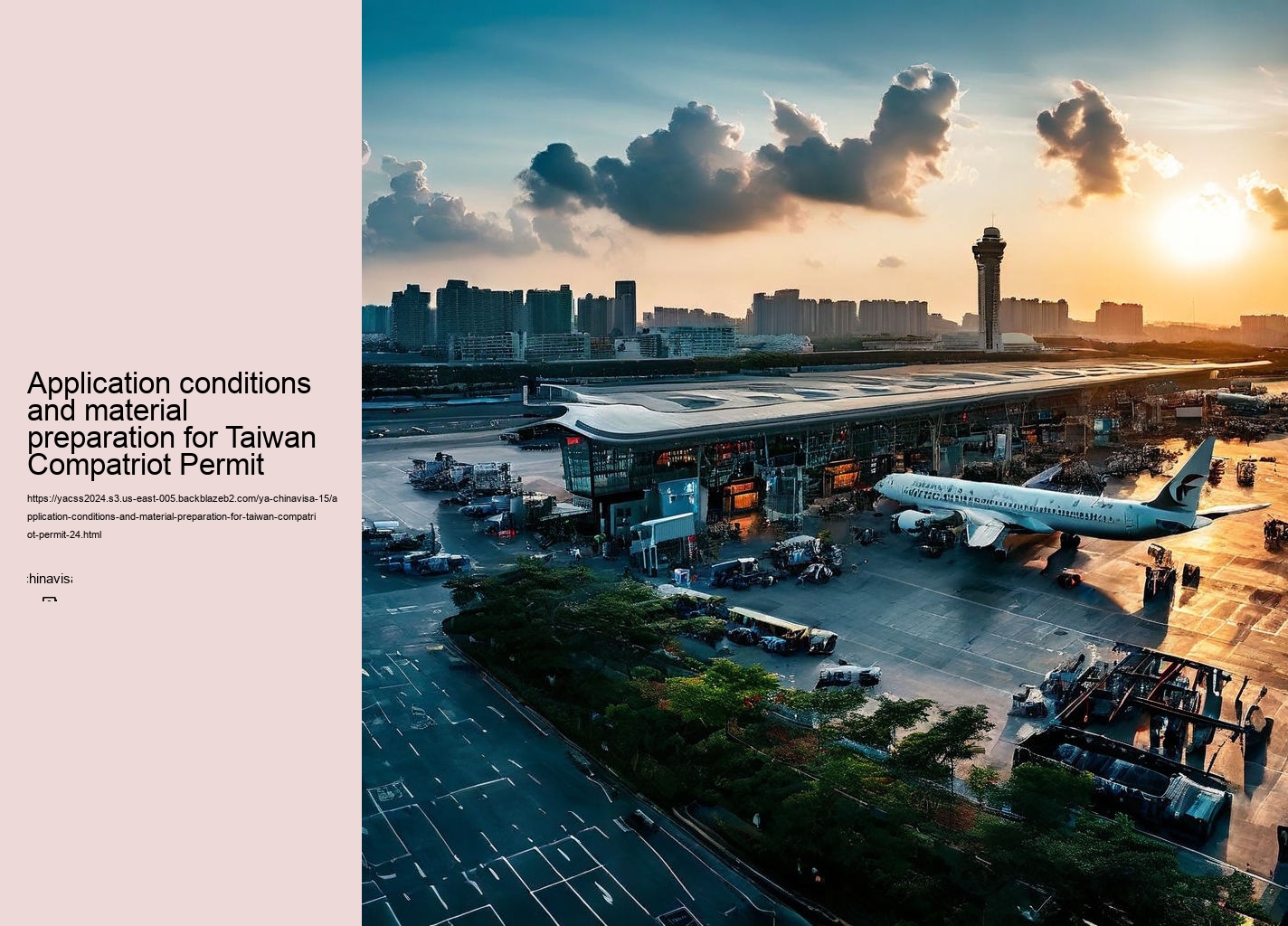 Application conditions and material preparation for Taiwan Compatriot Permit