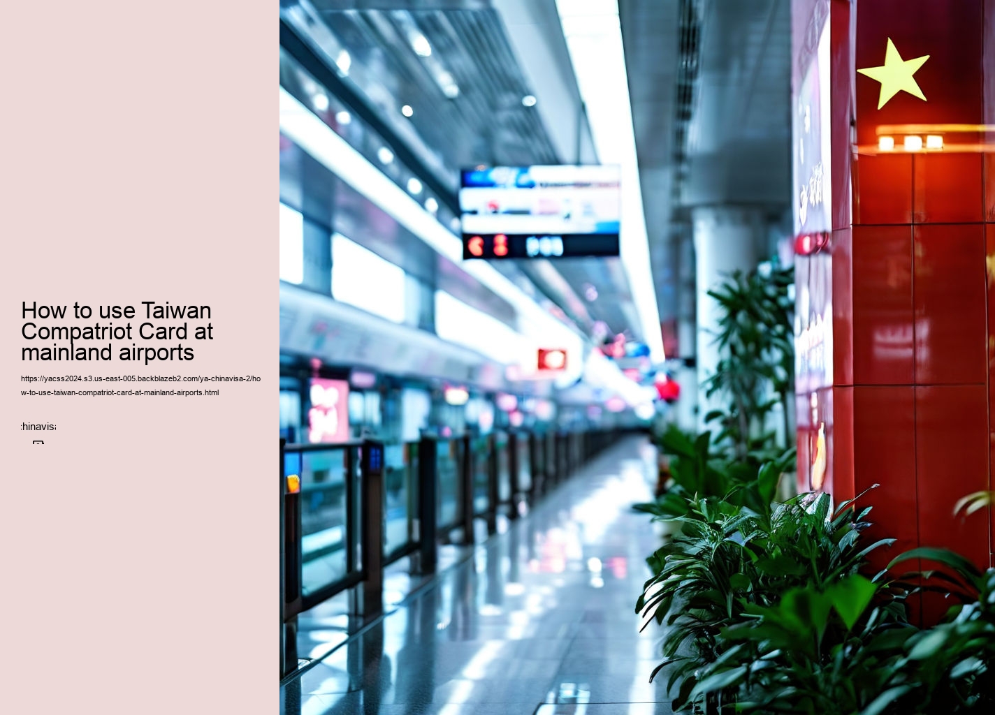 How to use Taiwan Compatriot Card at mainland airports