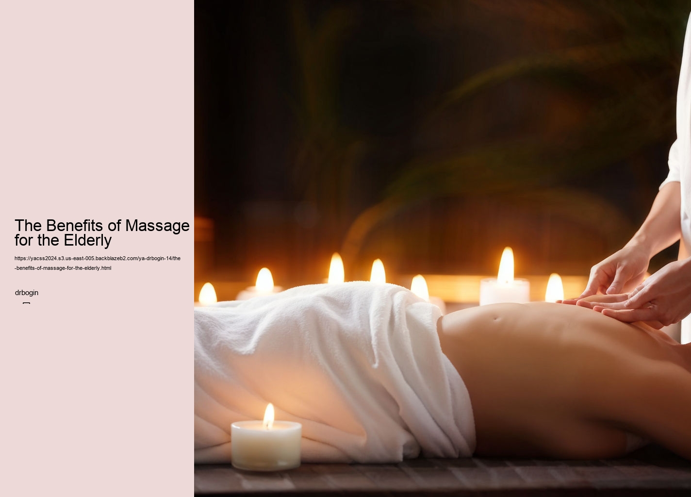 The Benefits of Massage for the Elderly