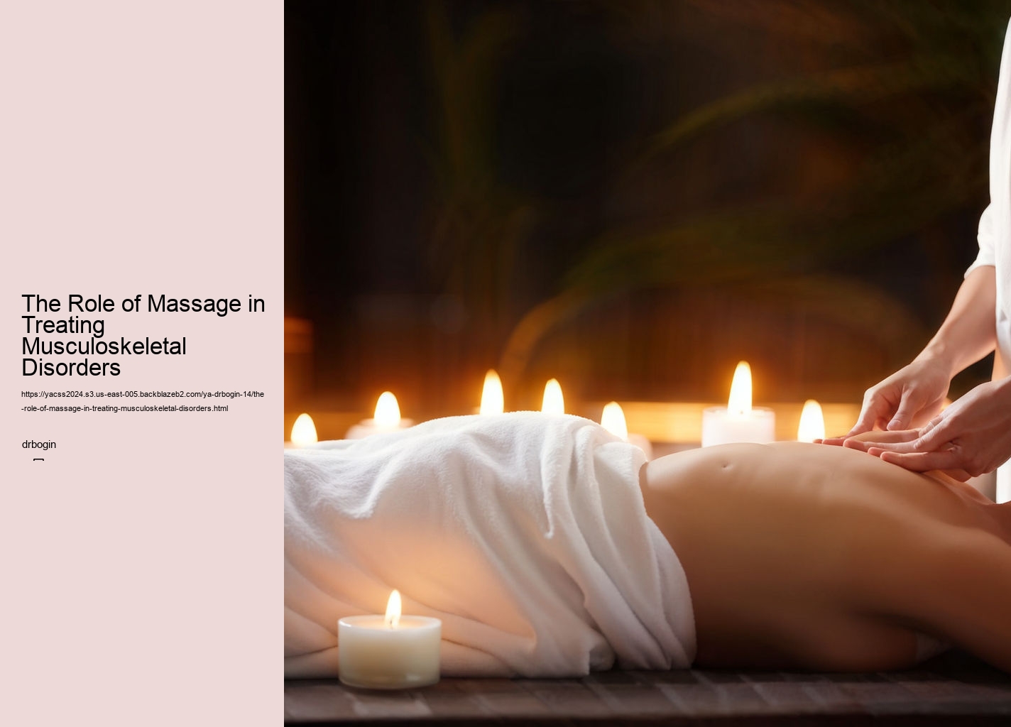 The Role of Massage in Treating Musculoskeletal Disorders