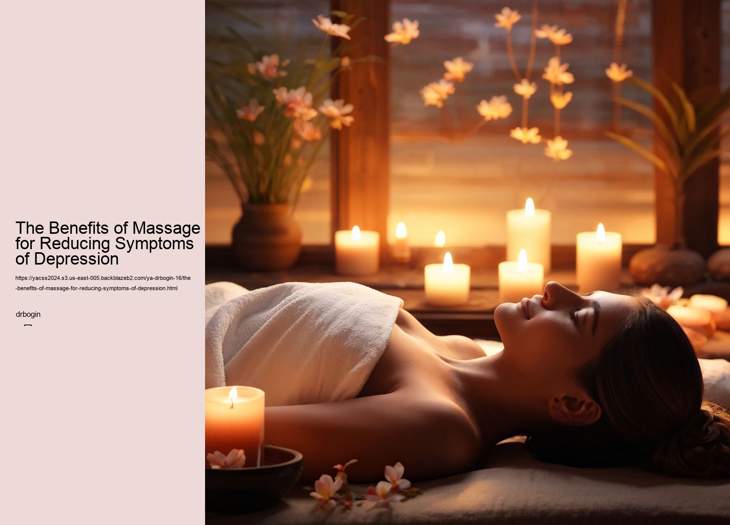 The Benefits of Massage for Reducing Symptoms of Depression